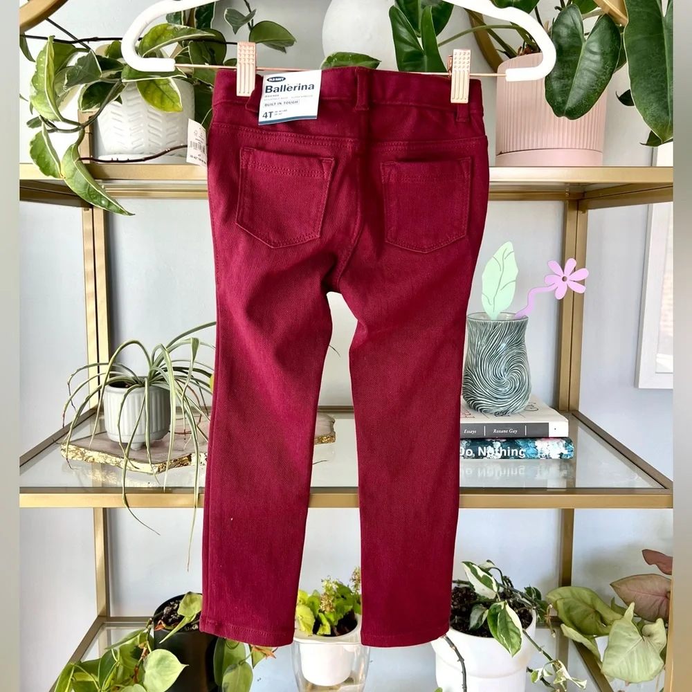 Old Navy Maroon Ballerina Jeggings in 4T